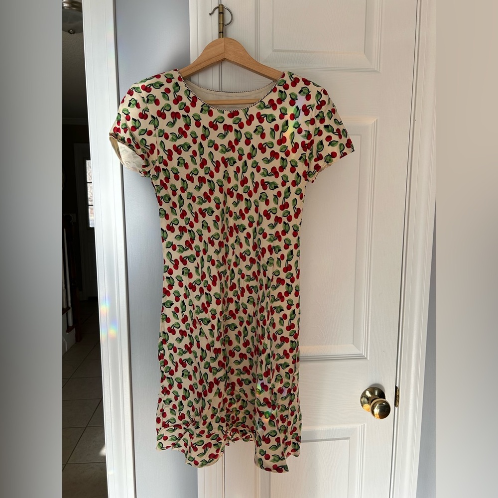 Jessica Howard Cherry and Leaf Print Dress
